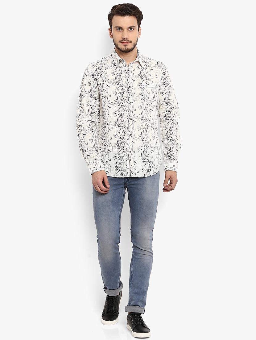 beige printed casual shirt - 15968506 - Zoom Image - 4