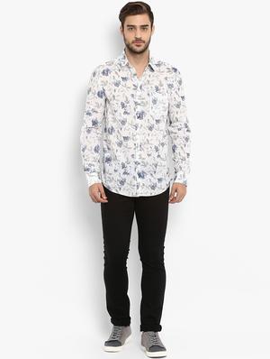 white floral printed casual shirt - 15968516 - Standard Image - 4