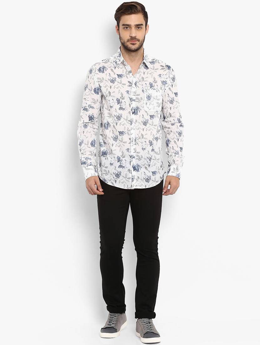 white floral printed casual shirt - 15968516 - Zoom Image - 4