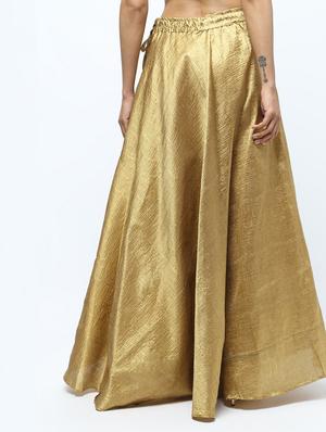 Solid brocade flared skirt - 15969158 - Standard Image - 4