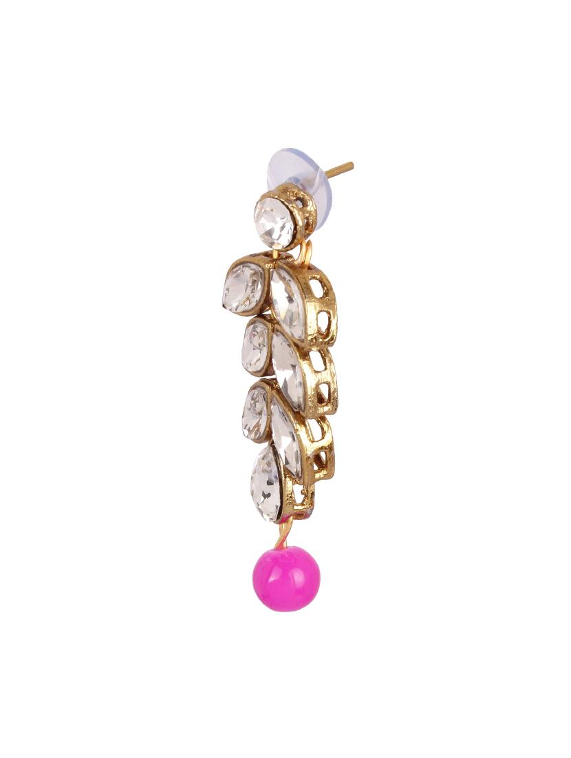 pink brass long necklace - 15970529 - Zoom Image - 4