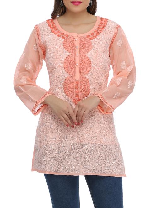 chikankari straight kurti - 15971777 - Very Small Image - 1