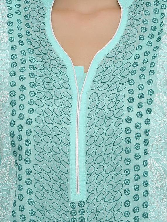 chikankari straight kurti - 15971779 - Zoom Image - 4