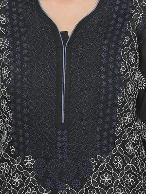 chikankari straight kurti - 15971785 - Standard Image - 4