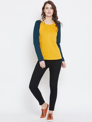 color block raglan sleeved tee - 15972735 - Standard Image - 4