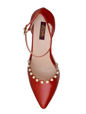 red patent leather ankle strap sandals - 15973353 - Standard Image - 4