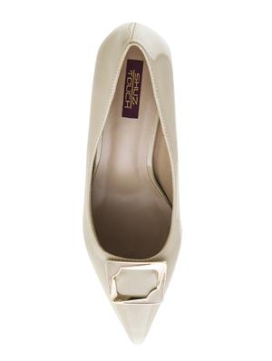 nude patent leather closed back sandals - 15973380 - Standard Image - 4