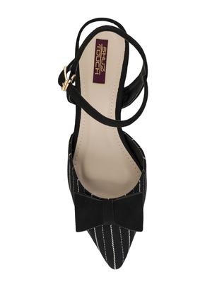 black synthetic back strap sandals - 15973383 - Standard Image - 4