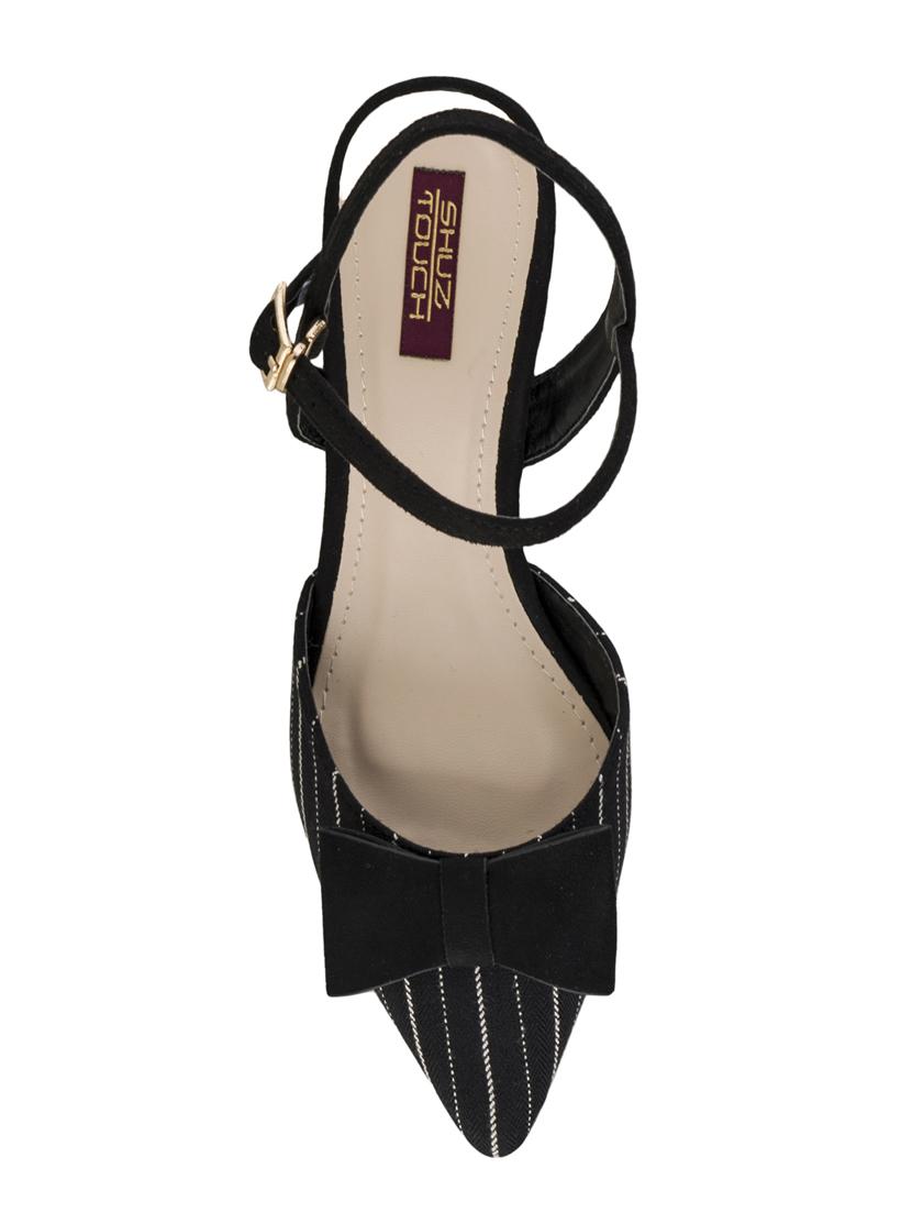 black synthetic back strap sandals - 15973383 - Zoom Image - 4