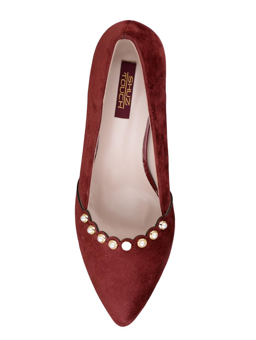 maroon slip on pumps - 15973400 - Zoom Image - 4