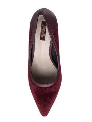 maroon slip on pumps - 15973436 - Standard Image - 4