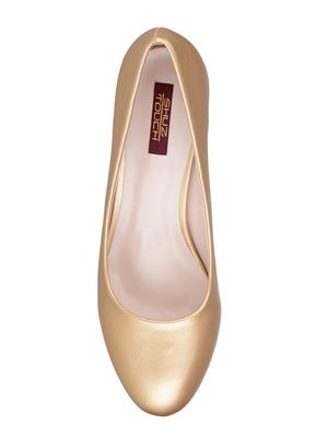 gold slip on pumps - 15973455 - Standard Image - 4