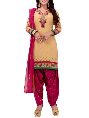 Printed unstitched combo suit - 15975522 - Standard Image - 4