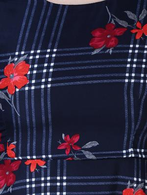 floral checkered maxi dress - 15977237 - Standard Image - 4