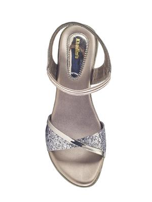 silver back strap sandals - 15977769 - Standard Image - 4
