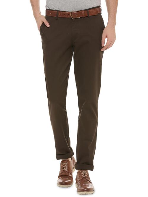 brown cotton chinos - 15981586 - Standard Image - 1