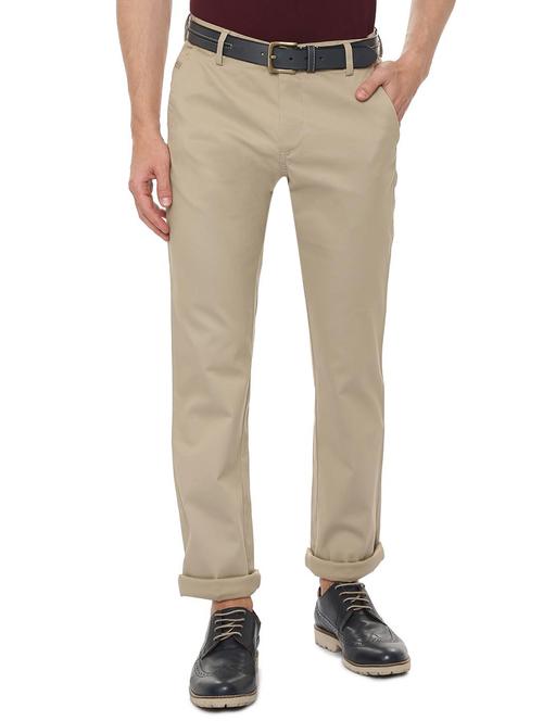 beige cotton chinos - 15981595 - Standard Image - 1