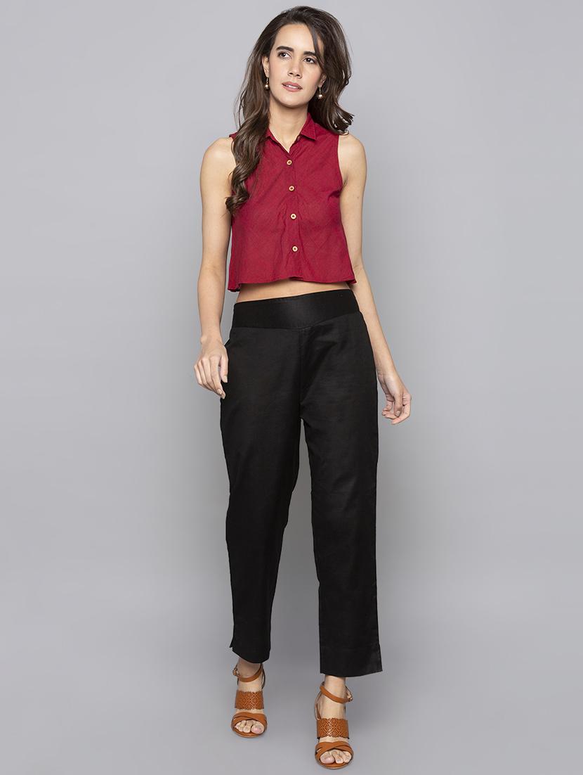 button up boxy crop top - 15983290 - Zoom Image - 4