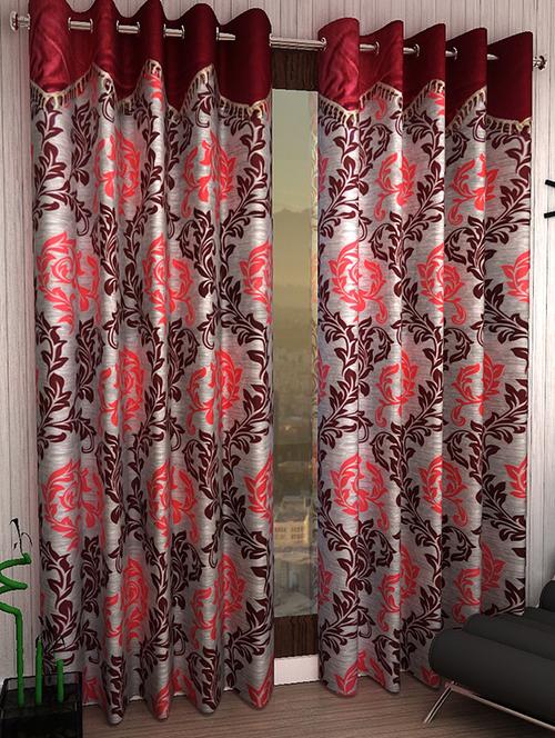 set of 2 polyester door curtains - 15984279 - Standard Image - 1