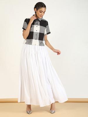 checkered crop shirt - 15988054 - Standard Image - 4