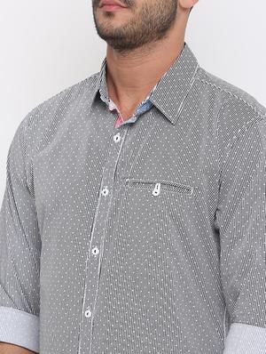 black striped casual shirt - 15988334 - Standard Image - 4