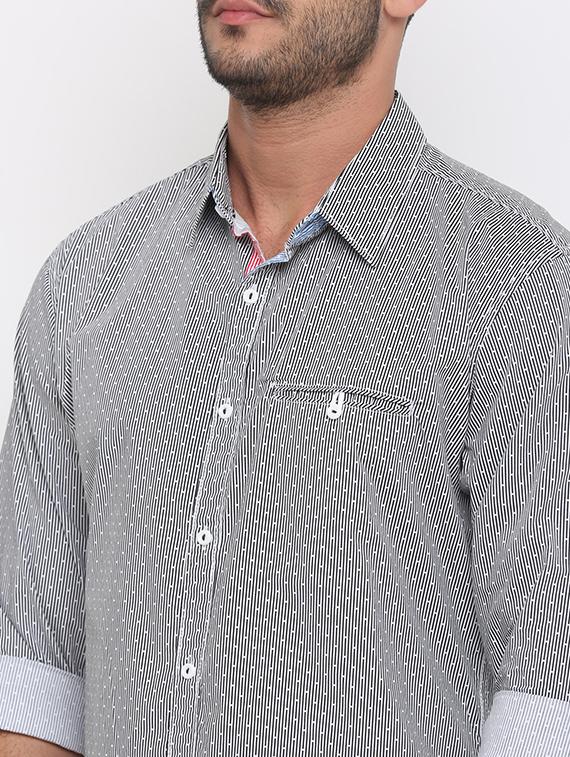 black striped casual shirt - 15988334 - Zoom Image - 4