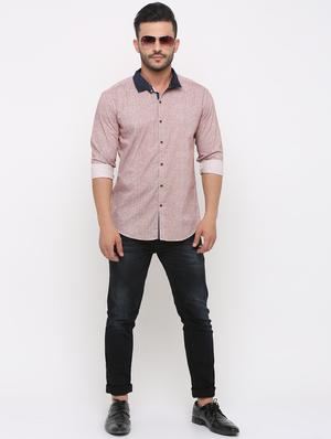 orange printed casual shirt - 15988339 - Standard Image - 4