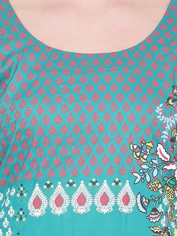 Block printed kurta palazzo set - 15989112 - Zoom Image - 4