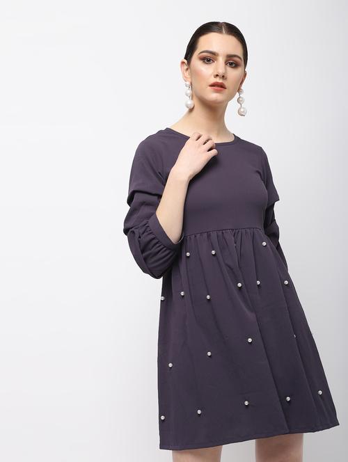 tie back pearl embellished a-line dress - 15989999 - Very Small Image - 1