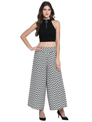 high rise chevron flared palazzo - 15997919 - Standard Image - 4