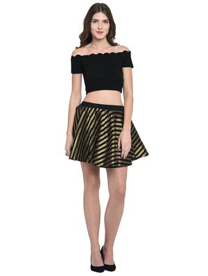 high rise striped flared skirt - 15997927 - Standard Image - 4