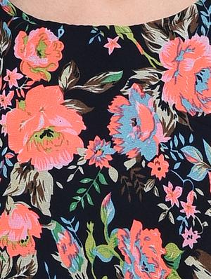 ruffled overlay floral maxi dress - 15997933 - Standard Image - 4