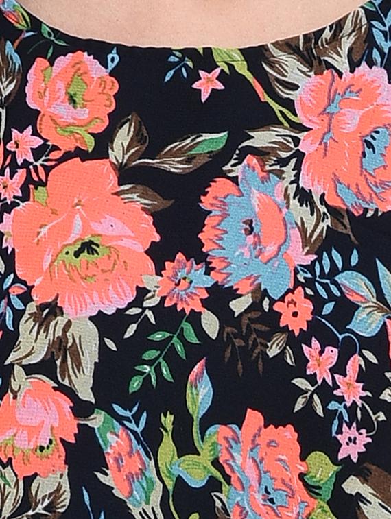 ruffled overlay floral maxi dress - 15997933 - Zoom Image - 4