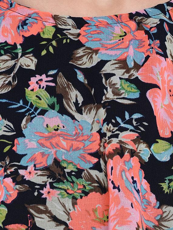 ruffled overlay floral maxi dress - 15997935 - Zoom Image - 4