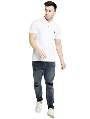 white solid polo tshirt - 15998284 - Standard Image - 4