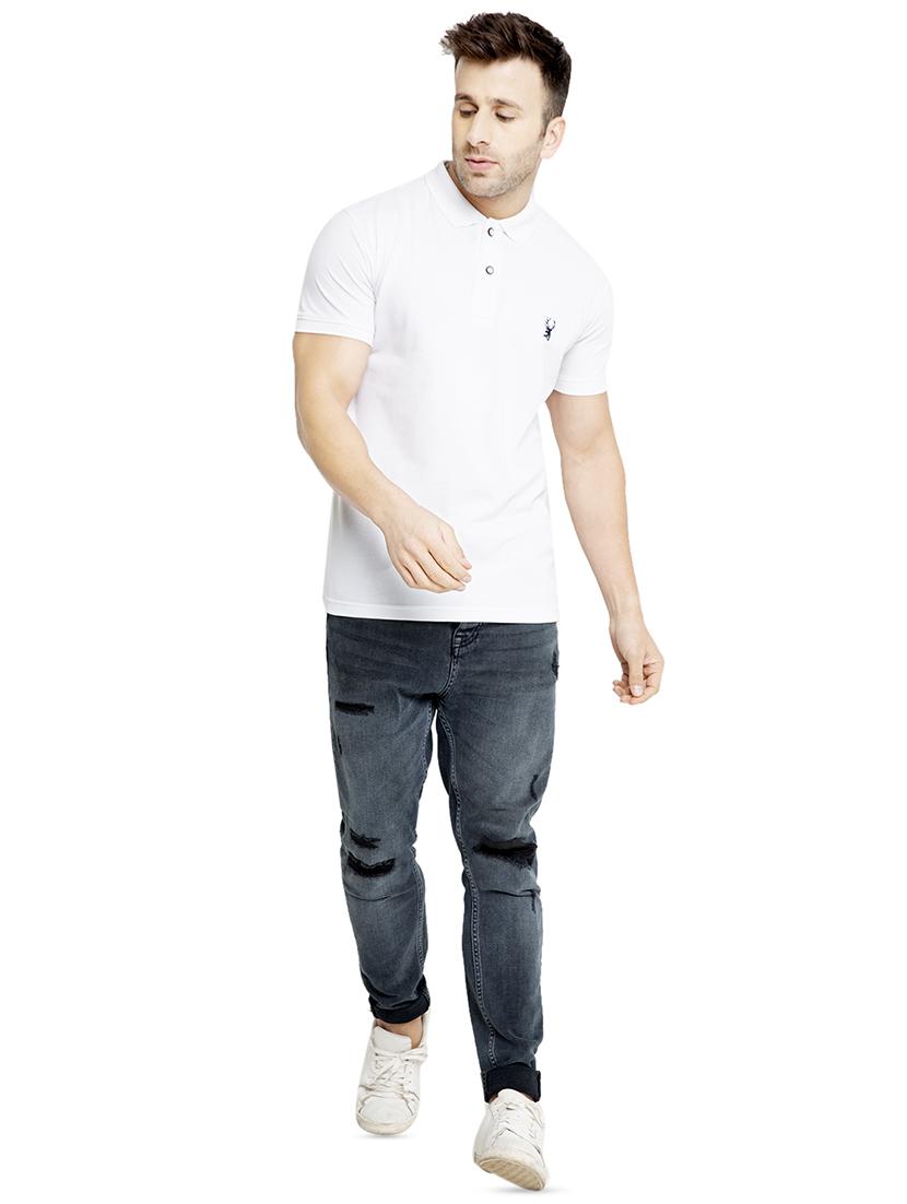 white solid polo tshirt - 15998284 - Zoom Image - 4
