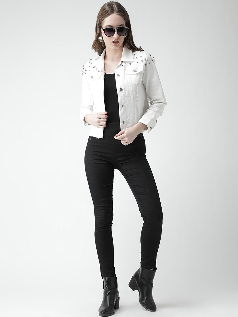 pearl embellished distressed jacket - 16000779 - Zoom Image - 4
