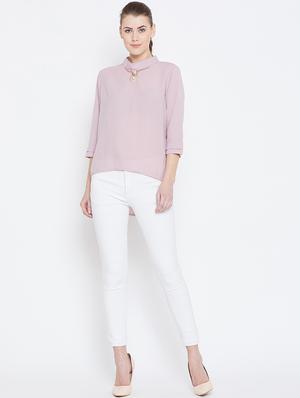 jewel embellished keyhole neck top - 16001328 - Standard Image - 4