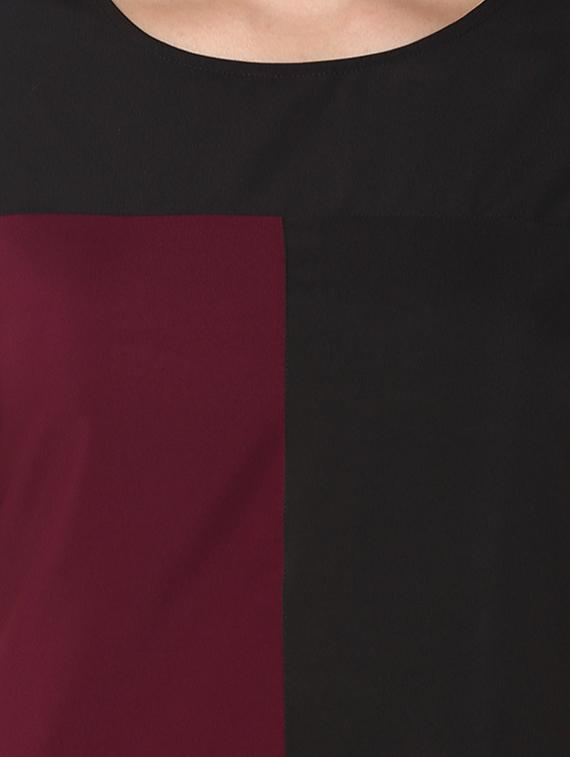color block straight kurta - 16001696 - Zoom Image - 4