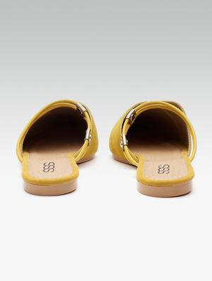 yellow slip on mules - 16002109 - Standard Image - 4