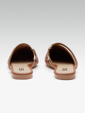 tan slip on mules - 16002110 - Standard Image - 4