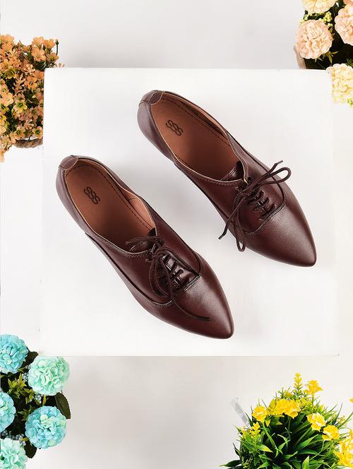 brown lace-up casual shoes - 16002554 - Standard Image - 1