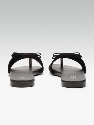 black slip on sandals - 16002584 - Standard Image - 4