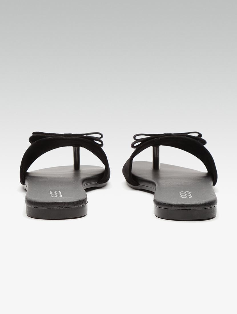 black slip on sandals - 16002584 - Zoom Image - 4