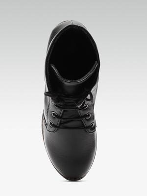 black ankle lace up boots - 16002711 - Standard Image - 4