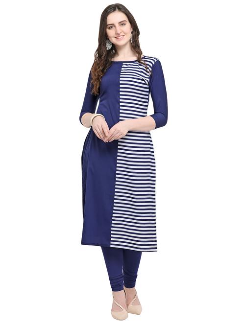 stripes straight kurta - 16002865 - Very Small Image - 1
