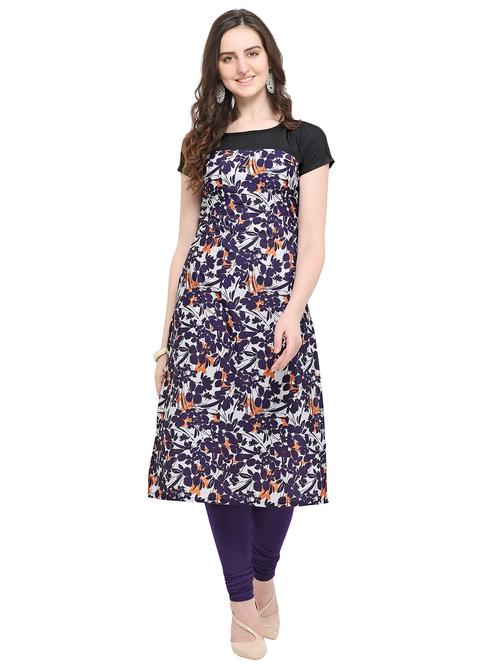 printed straight kurta - 16002866 - Very Small Image - 1