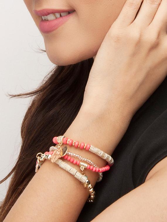 silver metal bangle bracelet - 16003471 - Zoom Image - 4