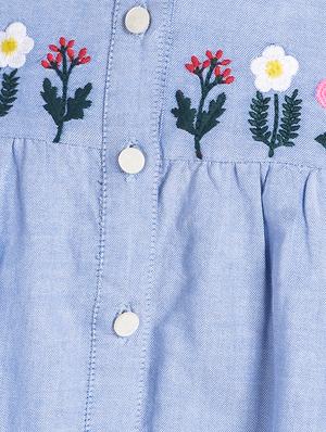 blue cotton frock - 16003723 - Standard Image - 4