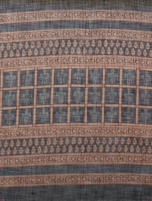 ethnic motifs black printed saree with blouse - 16005265 - Standard Image - 4